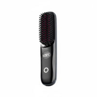 Cordless Straightening Brush Lightweight Mini Hair Straightener Comb LCD Screen