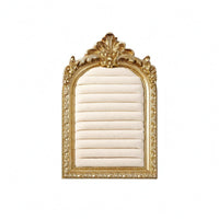 Arched Jewelry Frame Ornate Velvet-Covered Jewelry Stand Ribbed