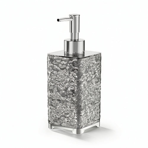 Pump Bottle Textured Container Clear for Countertop, Kitchen