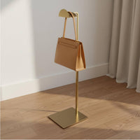 Stainless Steel Handbag Rack Modern Design Stainless Steel Purse Rack Countertop Purse Display Stable Base Countertop Bag Stand