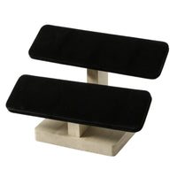Jewelry Stand with Wood Base Velvet Watch Display Stand Sleek for Retail Counter