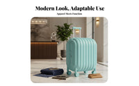 Bread-Inspired Look Hardside Carry-on Stylish Design Ribbed Hard-Shell Suitcase Combination Lock Rolling Bag Airline Approved for Students, Travelers, Young Adults, Vacation, Airport, Weekend Getaway, Business Trip
