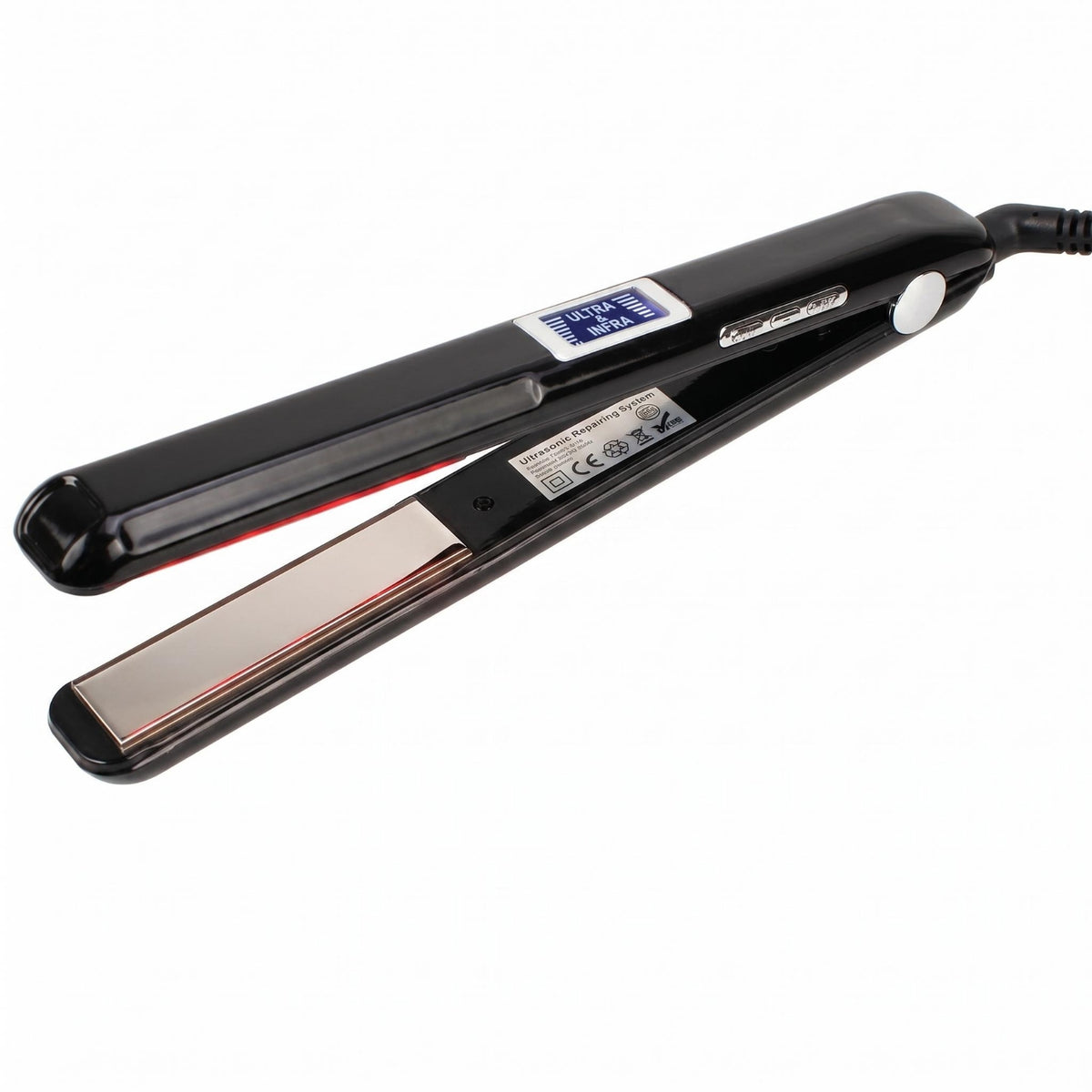 Electric Hair Straightener 90 X 26 Mm Plates Flat Iron Built-in Display
