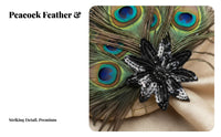 Peacock Feather Hair Fastener Iridescent Spot-Catching Design Feather Fascinator Headpiece 1920s Roaring Twenties Headpiece