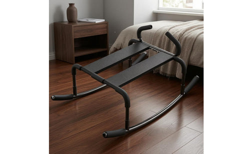 Multifunctional Exercise Stool Padded Rocker Stool Looped Grips