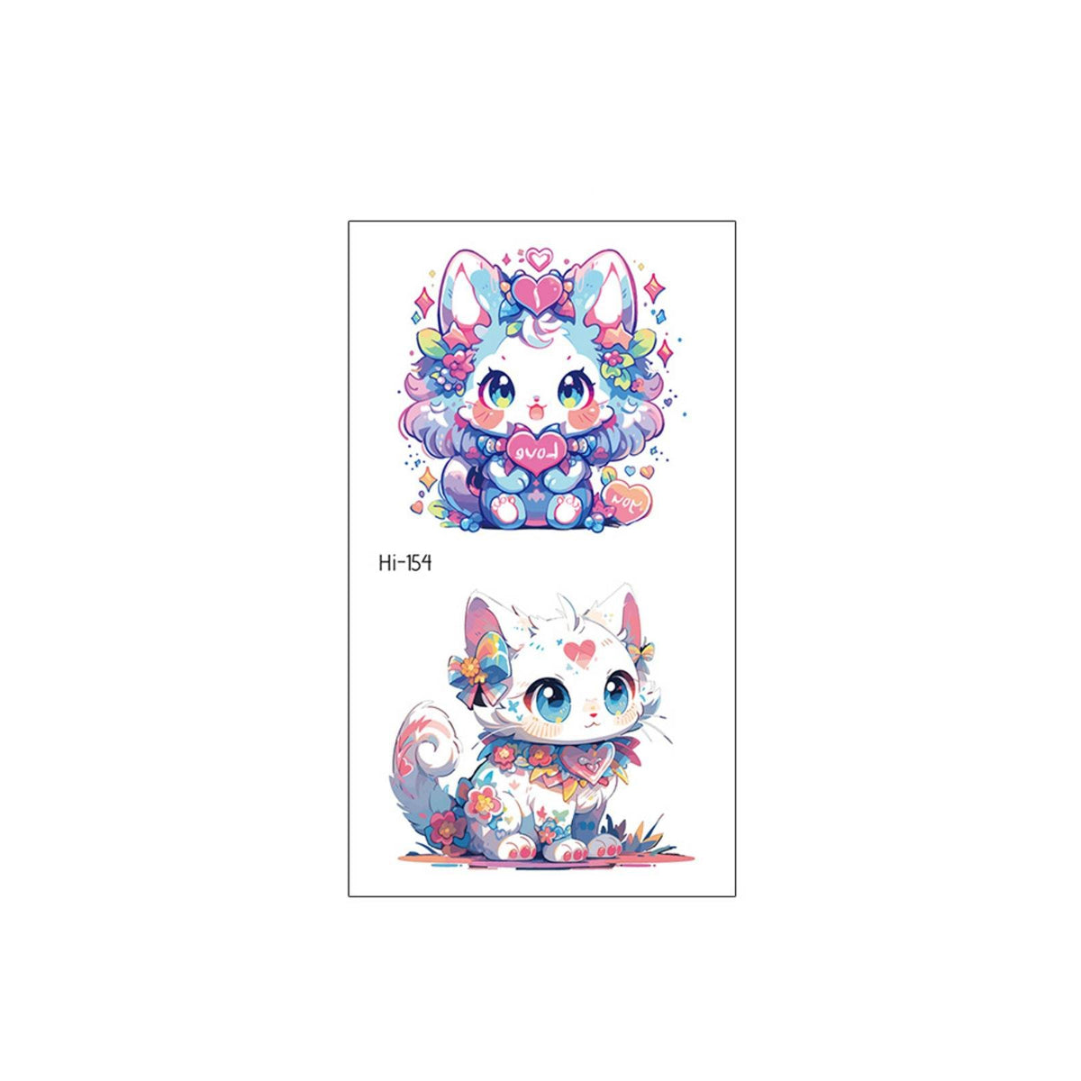 Luminous Skin Decal Sticker, Cute Creature Cat Dog, Navy, EDM, Random Pattern
