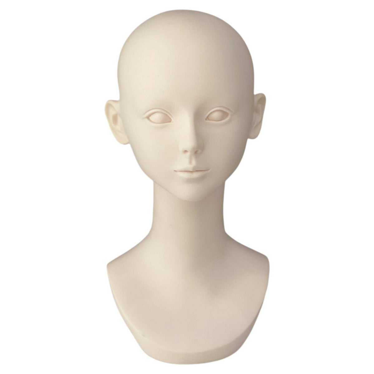 Mannequin Head Bust Smooth Face Model Unmade for Shop Window, Studio Photography