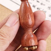 Lotus Pod Massage Tool Natural Wood Rosewood Facial Massager Multifunctional