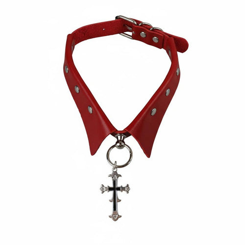 Cross ornament Neckband Darkly Romantic and aesthetic Choker Edgy Look for Cosplay, Parties, Women