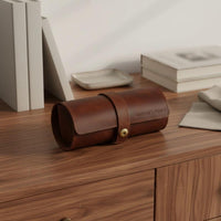 3-Watch Storage Roll Portable 3-Compartment Watch Roll Case Soft Safeguarding Interior Handmade for Men, Display