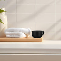 Shaving Mug with Handle Easy to Hold Shaving Foam Bowl Stainless Steel for Men