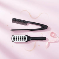 2 Pieces Detangling Boar Bristle Hair Brush Hollow Vented Design Double Sided Bristle Brush Protects Hands From Heat for Women, Salon, Home