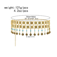 Vintage Coin Waist Chain Sturdy Alloy Metal Coin Hip Belt Lightweight