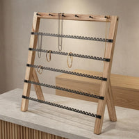 Jewelry Display Rack Freestanding Hanging Earring Holder Black Metal