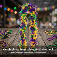 Multicolor Feather Boa Costume Accessory Colorful for Dance