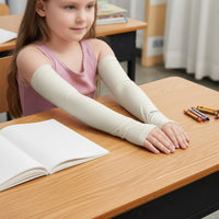 Ice Silk Sun Sleeves Breathable Toddler Ice Silk Arm Covers Stretchy Fit