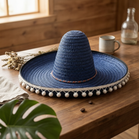 Mexican Straw Hat Colorful Sombrero Hat Lightweight for Halloween, Vacation