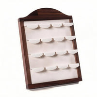 Arched Jewelry Frame Multiple Rows Wood Earring Rack Quick Access