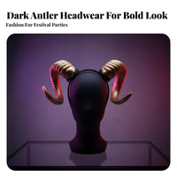 Devil Protrusion Headband Dimensional Antlers Devil Protrusion Hairband Cosplay Headwear Photo Prop Branch Headband Universal
