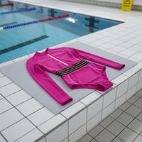 Long Sleeve Single-Piece Swimsuit Quick Dry Long Sleeve Single Piece Swimsuit Front Zip Bathing Suit Opaque Material Women's