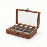 Jewelry Organizer Tray Rectangular Wooden Tray with Lining Multi-Functional