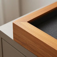 Wooden Jewelry Box Polished Finish Storage Item Empty