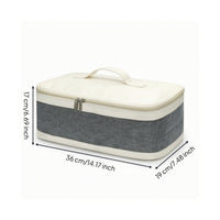 Styling Tool Storage Bag Two-Tier Hair Dryer Case with Handle Lightweight