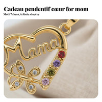 Mom Heart Necklace Symbolic Gift Mama Heart Necklace Versatile for Moms