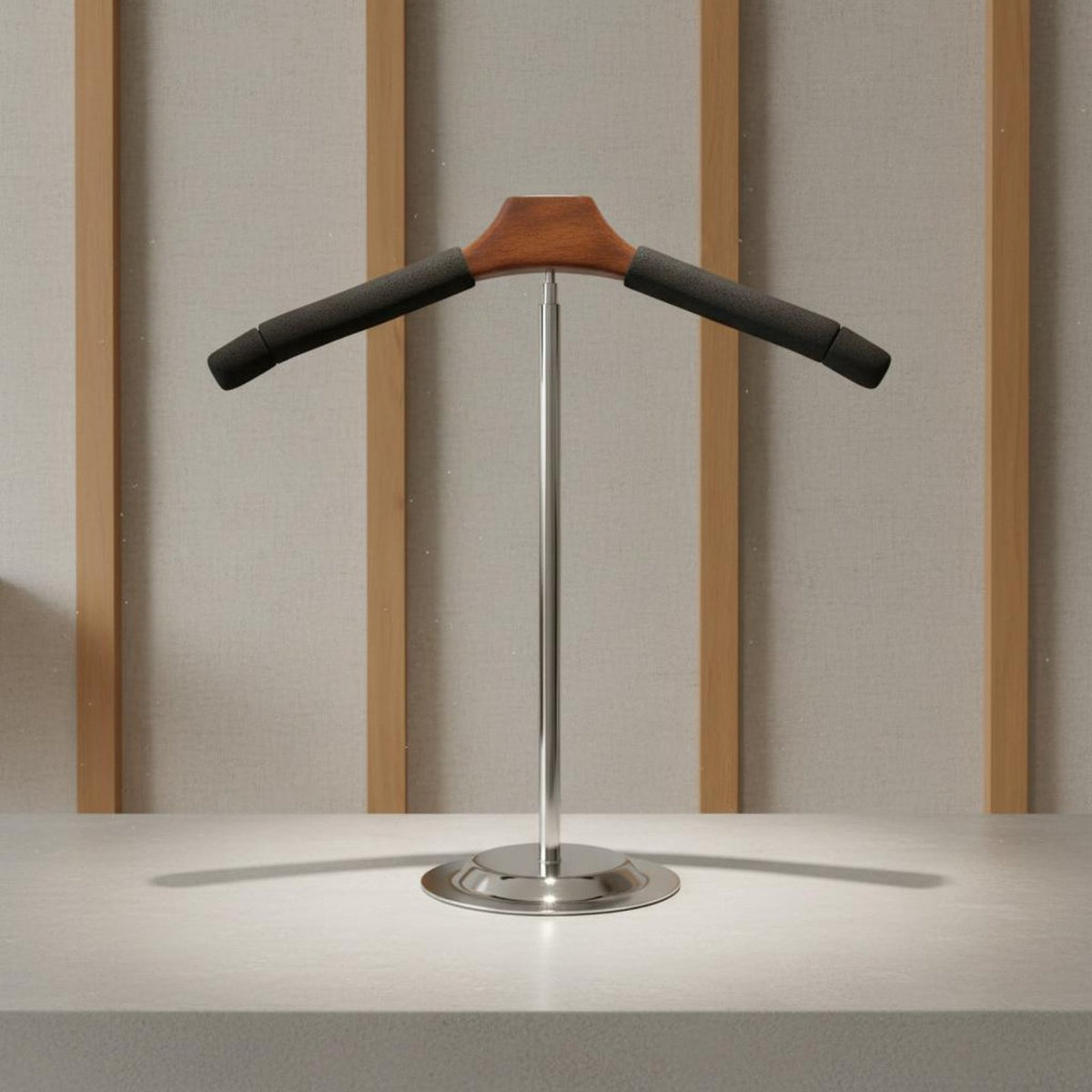 Long-Lasting T-Shaped Clothing Stand Stable Base Adjustable Shirt Display Stand Easy Assembly for Boutique Owners, Trade Display