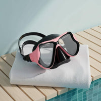 Tempered Glass Dive Mask Frosted Finish Silicone Snorkel Mask Myopia Lens Ready