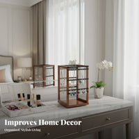 360 Rotating Jewelry Organizer Space Saving Design Rotating Earring Stand Rotating Earring Holder Large Capacity for Bedroom
