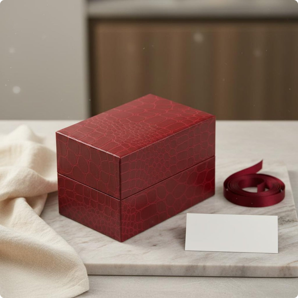 Pattern Watch Box Textured Surface Rectangular Gift Box Branding Printing