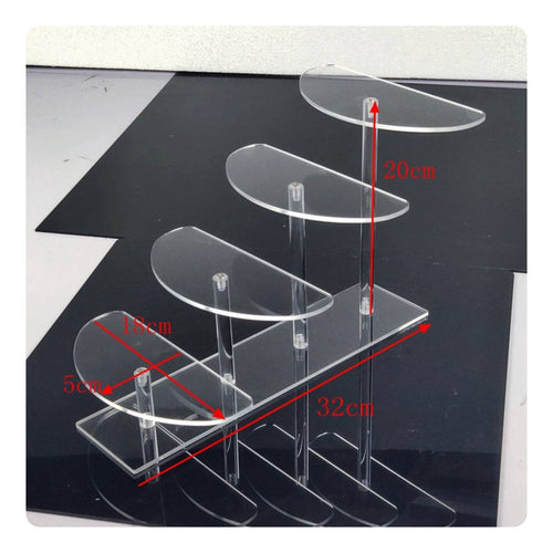 Acrylic Display Riser Versatile Use Clear Plastic Display Shelf for Retail Shop