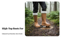 Non-Slip Sole Knee-High Rain Boots Easy to Clean Tall Rain Boots Single-Piece Molding for Adults, Dog Walkers, Outdoor, Gardening