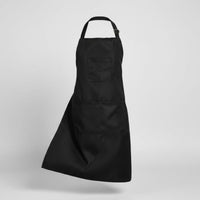 Adjustable Bib Apron with Pockets Extra Long Waist Ties for Kitchen, Restaurant