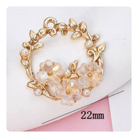 Rhinestone Pearl Embellishment Flat Back Design Faux Pearl Flower Embellishments
