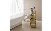 Large Capacity Multi-Tier Rolling Cart Sturdy & Long-Lasting Utility Trolley with Wheels No Assembly Required Mobile Shelving Unit Quiet Casters for Nail Technicians, Hairstylists Artists, Spa, Bathroom, Office, Kitchen