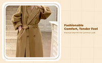 Wool Coat Belt, One Size Fits Most, Deep Rose, Outdoor