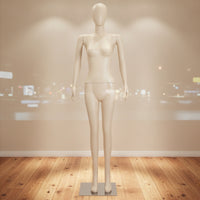 Flat-Shoulder Female Display Mannequin Slim Female Mannequin Standing Commercial-Grade for Boutiques, Visual Merchandisers, Fashion Designers, Shop Window, Clothing Store
