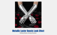 Shiny Patent Leather Gloves, Extended Length, Women's Cosplay, Stage Performance, Party