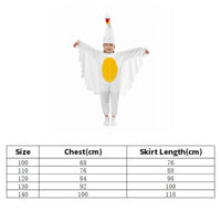 White Swan Costume Wing Sleeves Children's Swan Jumpsuit 3D Headpiece Kids' Apparel for Stage Performance, Halloween