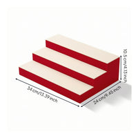 Three-Tier Display Riser Compact Stepped Display Stand Easy to Clean for Counter