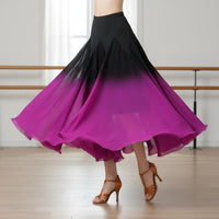 Modern Dance Swing Skirt Billowing Gradient Long Dance Skirt for Dancers