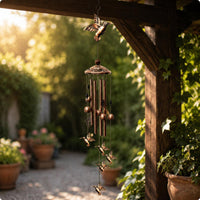 Creature Wind Chime Bell-Shaped Pendants Hanging Ornament Layered Design