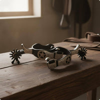 Star Engraved Spur Long-Lasting Horse Spurs Secure Fit for Equestrians, Riders