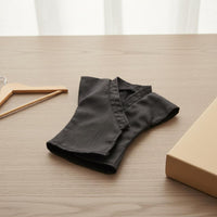 Wrap-Front Doll Top Stitched Edging Sleeveless Doll Top Black