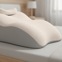 Memory Foam Adult Pillow Ergonomic Shape Couples Positioning Pillow High Density