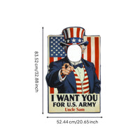 Uncle Patriotic Figure Poster Costume Stage Performance American Flag Outfit Red