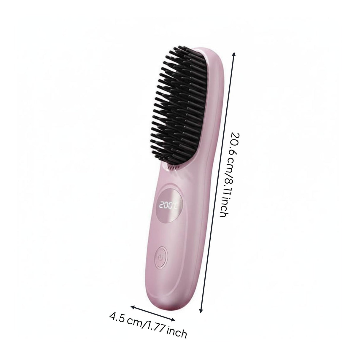 Cordless Straightening Brush Rechargeable Mini Hair Straightener Comb Anti-Scald