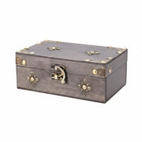 Vintage Wooden Jewelry Box Dustproof for Bedroom